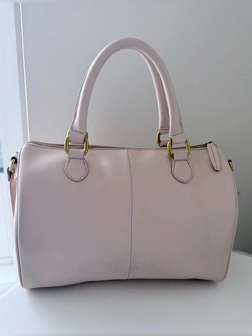J. Crew | Pale Pink Nude Leather Dorset Satchel Boston Style Bag | Neutral